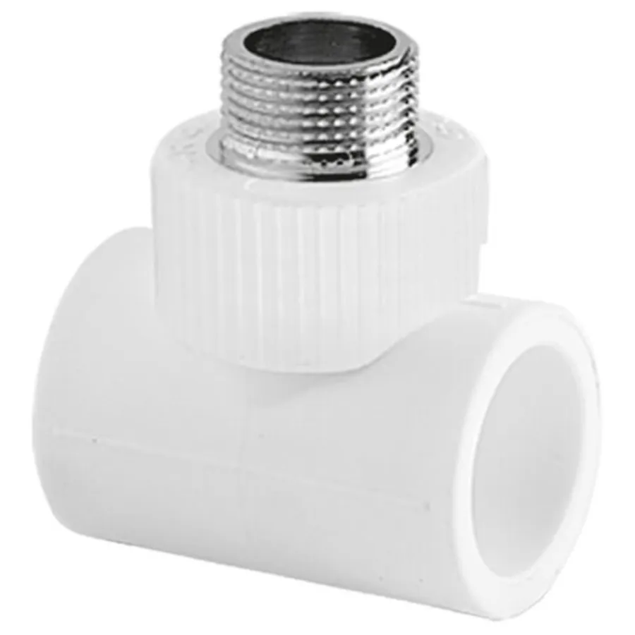 Тройник TEBO бел. PP-R комб. 25х1/2" НР (15/90), арт. 030040505