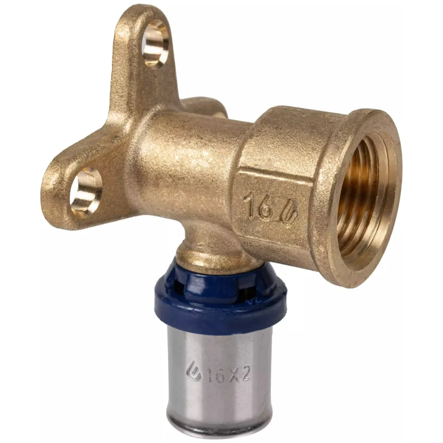 Водорозетка пресс для металлопластиковых труб Usystems MLC Plus под планку M 16-Rp1/2"ВР L-43мм