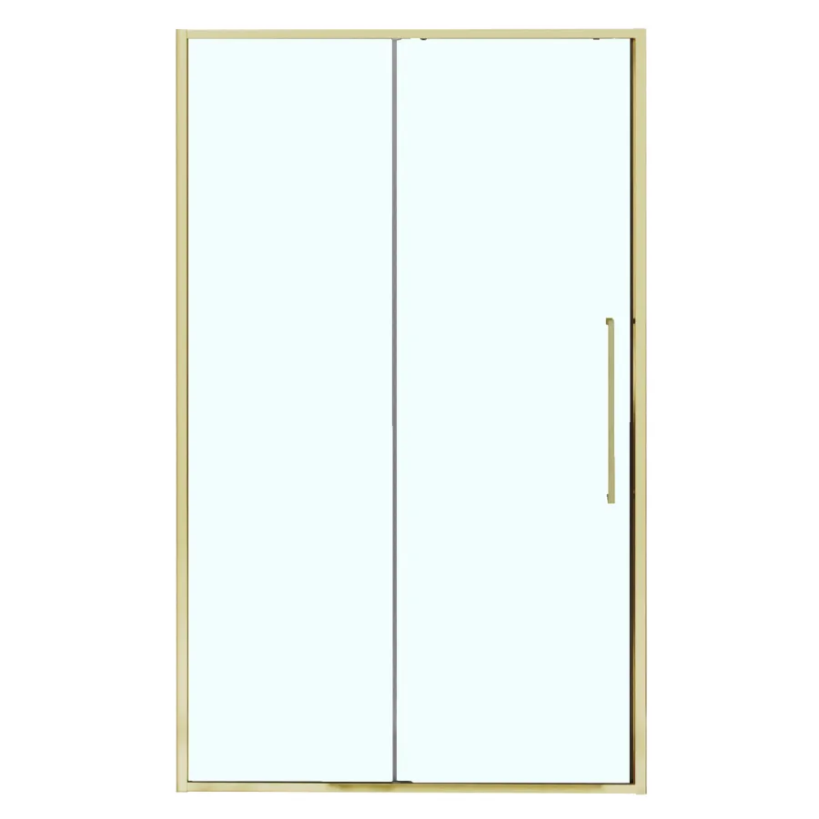 Душевая дверь Azario Шанхай 1400х1950 раздвижная, прозрачное стекло 6 мм, профиль брашированное золото (AZ-Y43-140-BGL-CL)