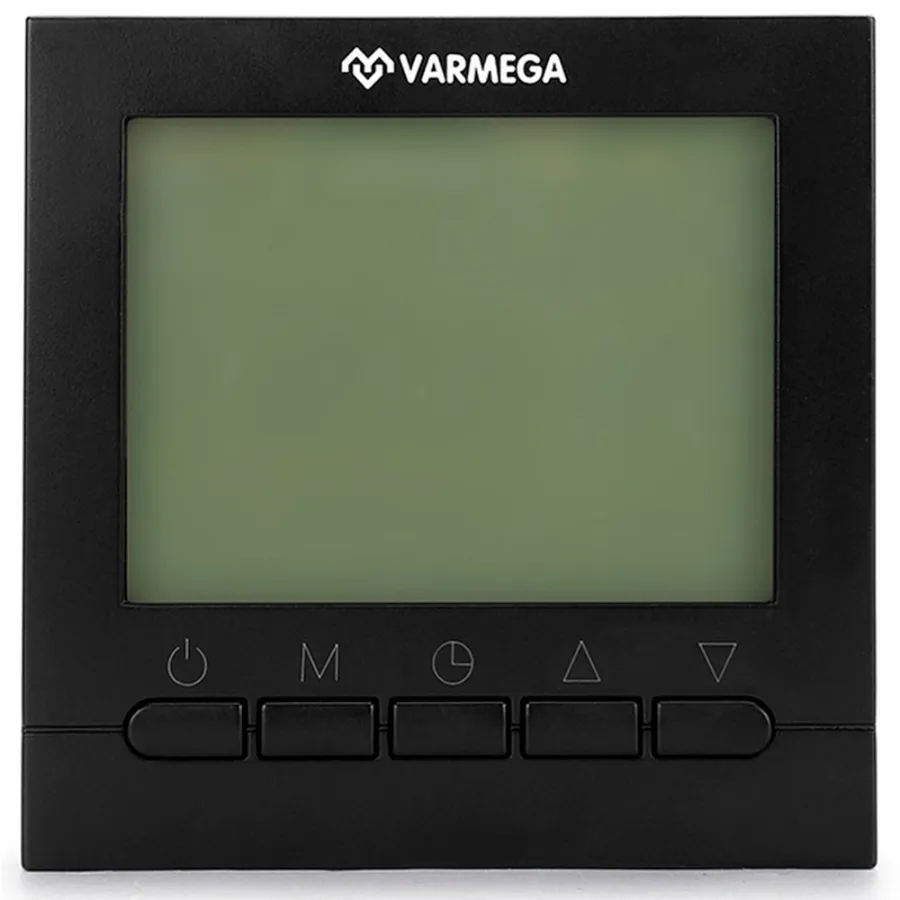 Термостат комнатный VARMEGA, VM19222, проводной, черный