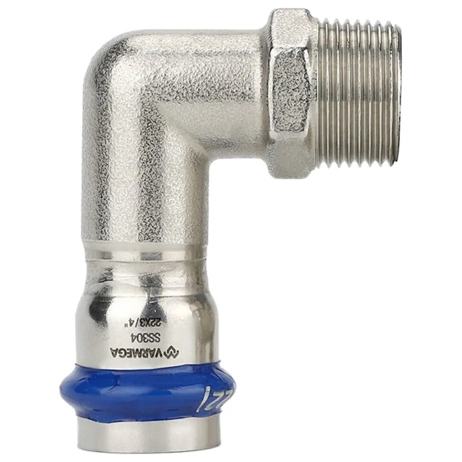 Угольник VARMEGA раструбный Inox Press НР 18x1/2"