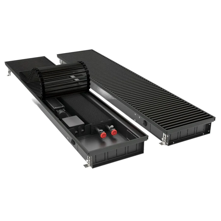 Конвектор внутрипольный Royal Thermo ATRIUM TURBO-80/180/1800-DG-U-BL